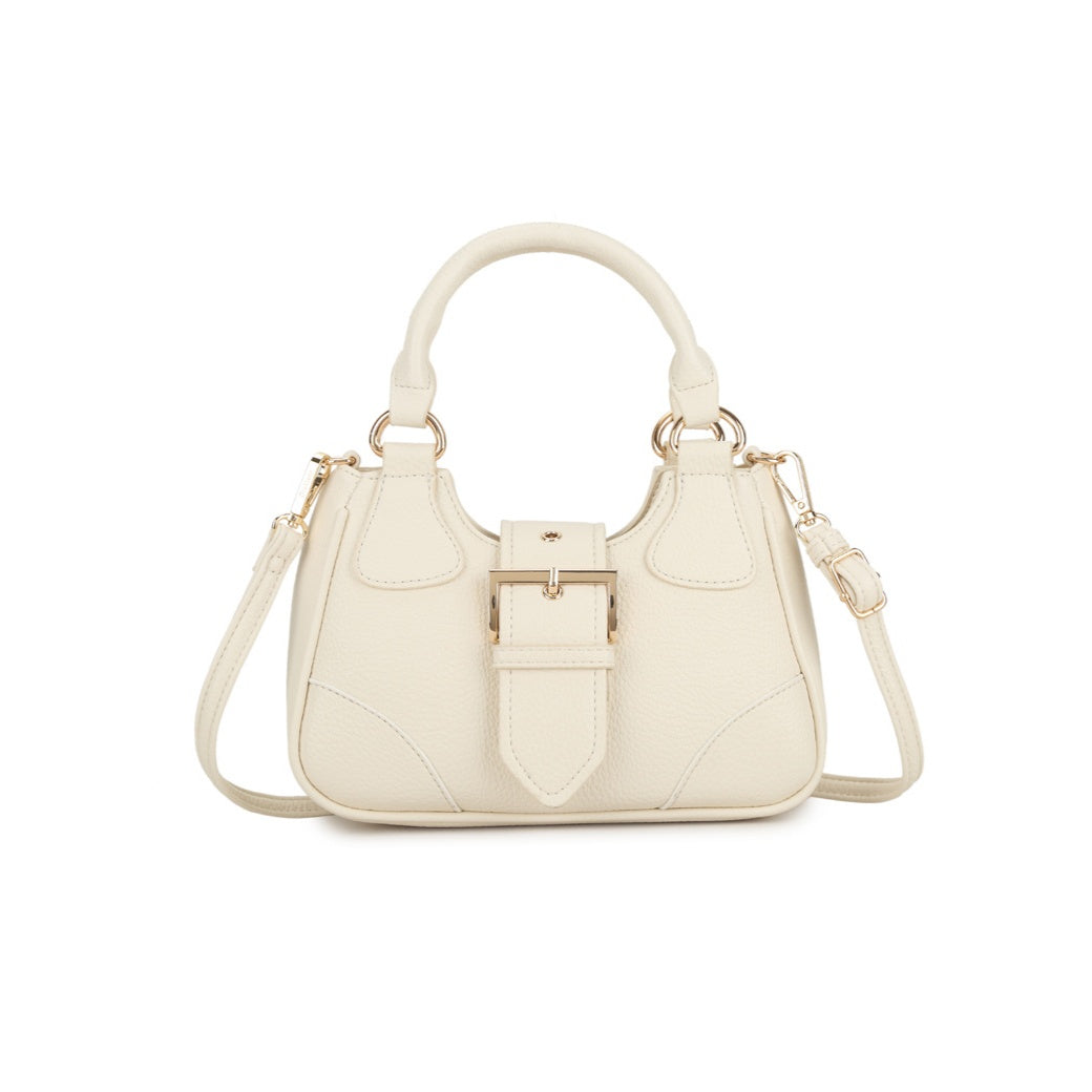 Handtas met gesp - beige