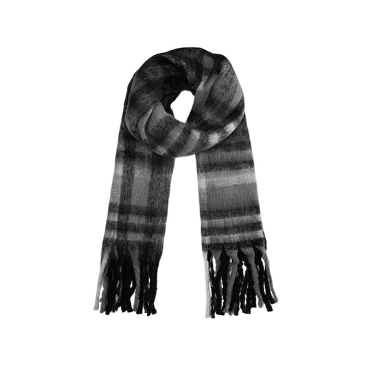 Sjaal happy print - zwart