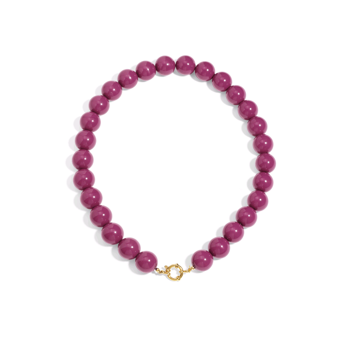 Kralen ketting - Fuchsia