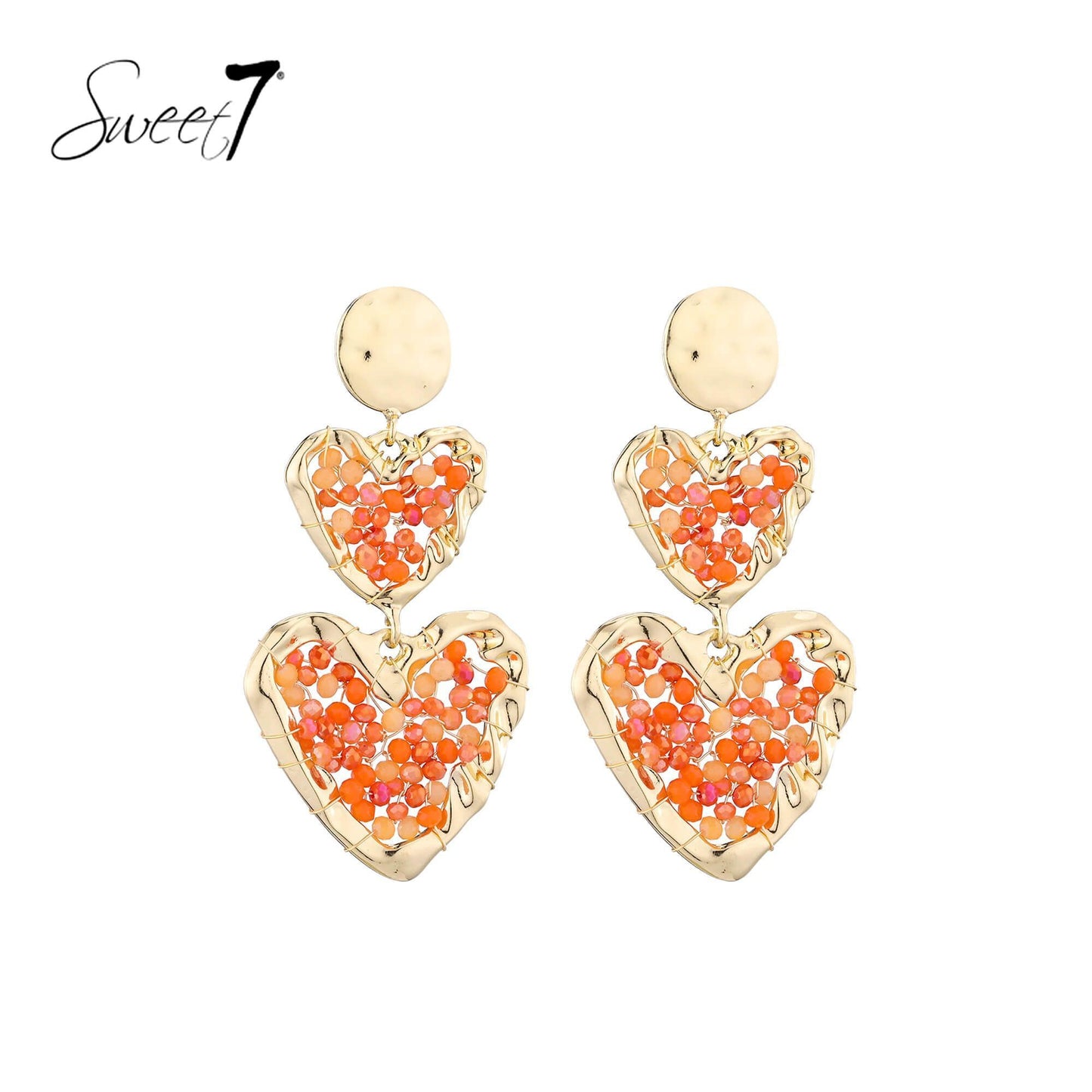 Sweet7 oorbellen - oranje