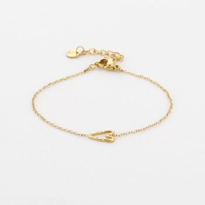 Hartje armband - goud