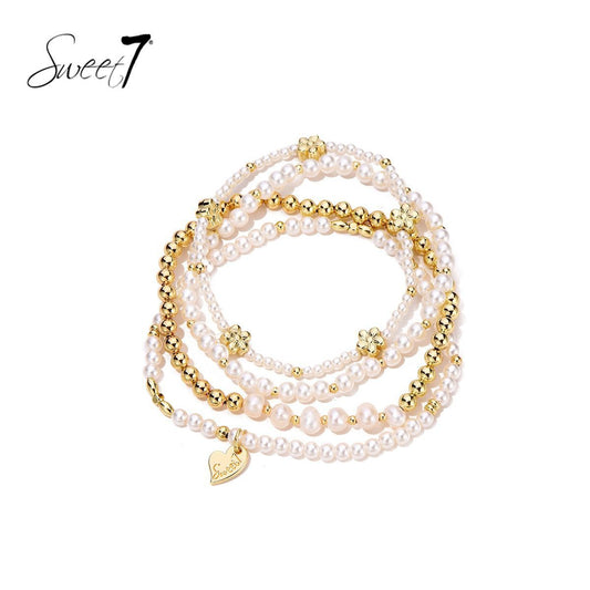 Sweet7 armbanden set - wit