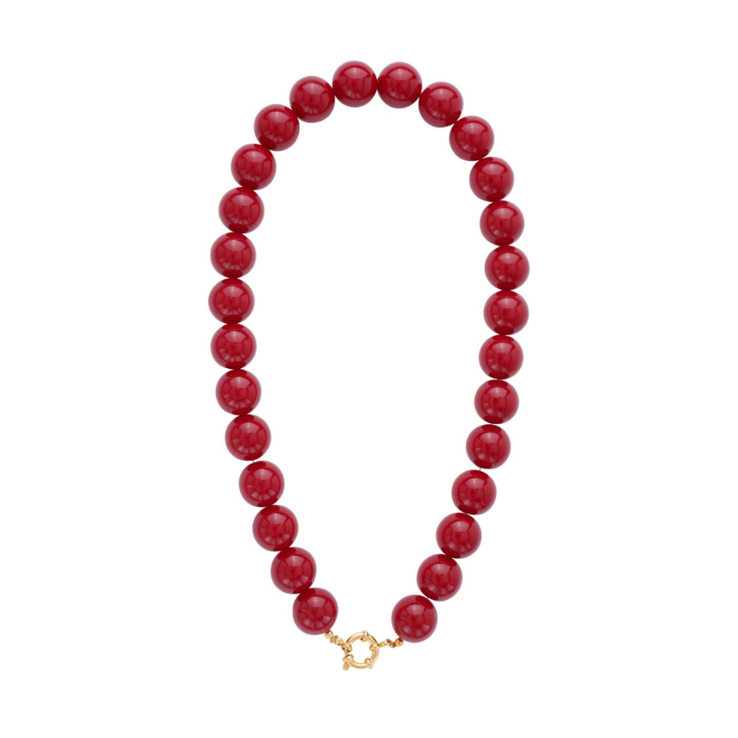 Kralen ketting - Wijnrood