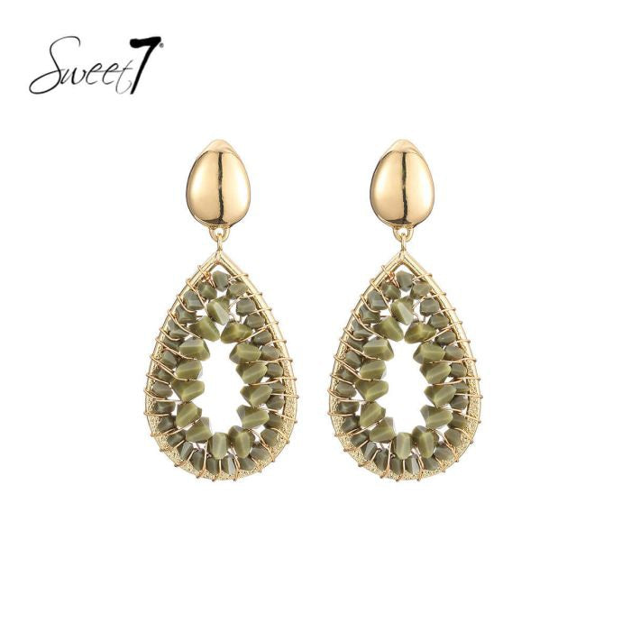 Sweet7 oorbellen - groen