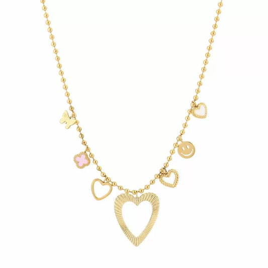 Bedels ketting - statement necklace - goud