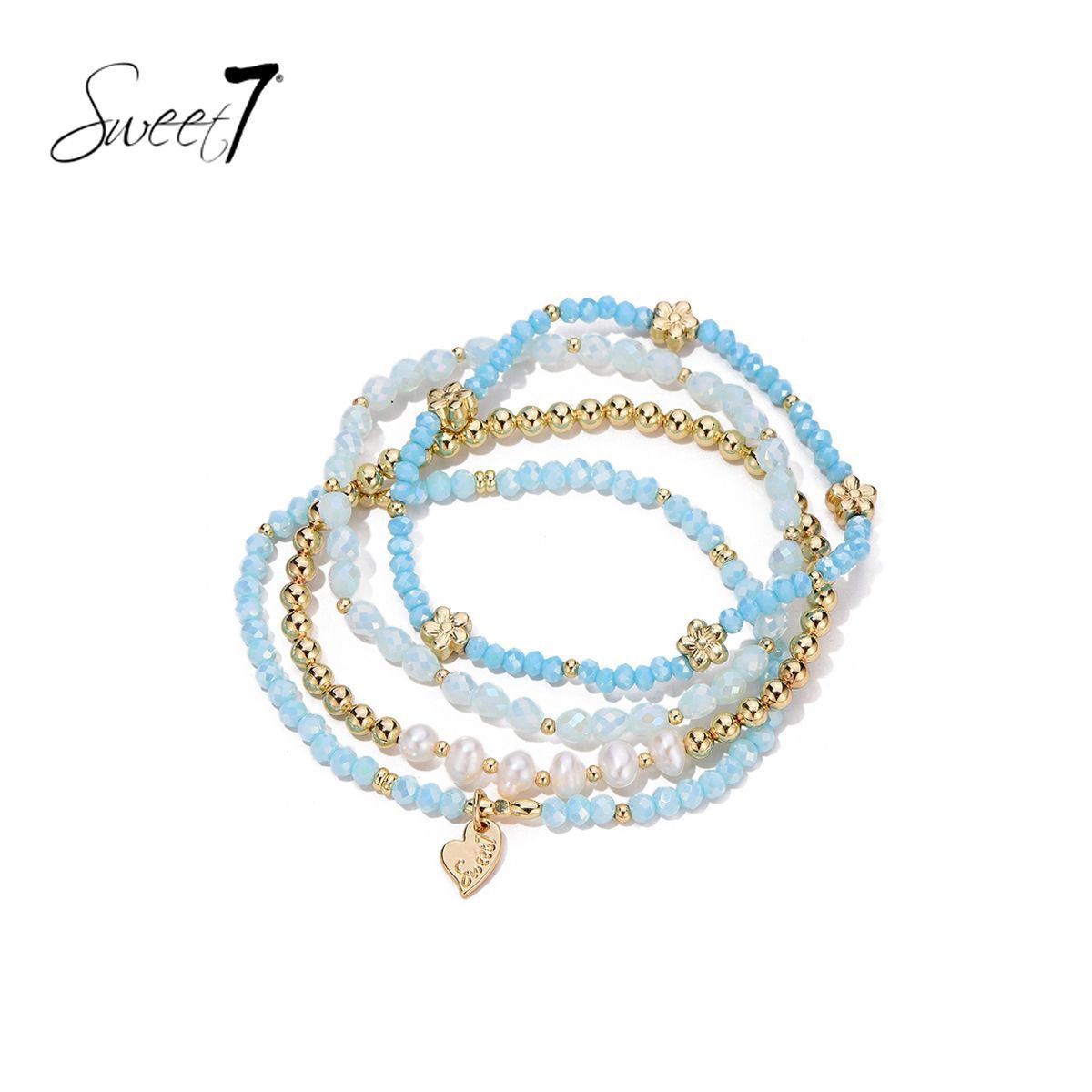 Sweet7 armbanden set - blauw