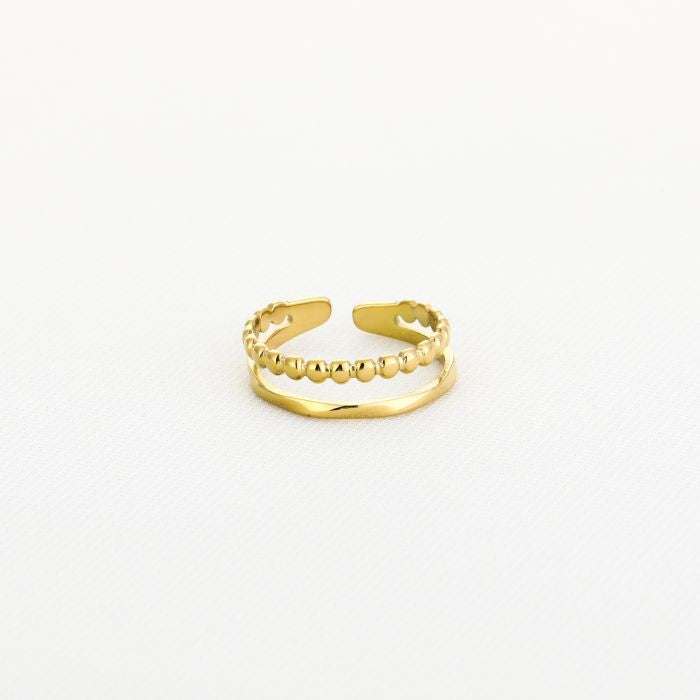 Basic dubbele ring - goud