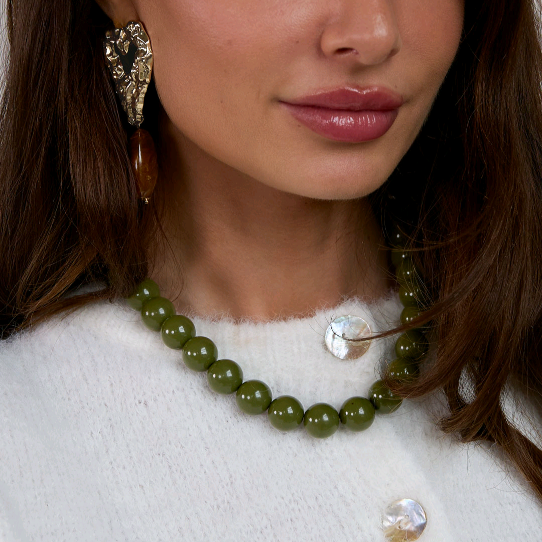 Kralen ketting - Groen