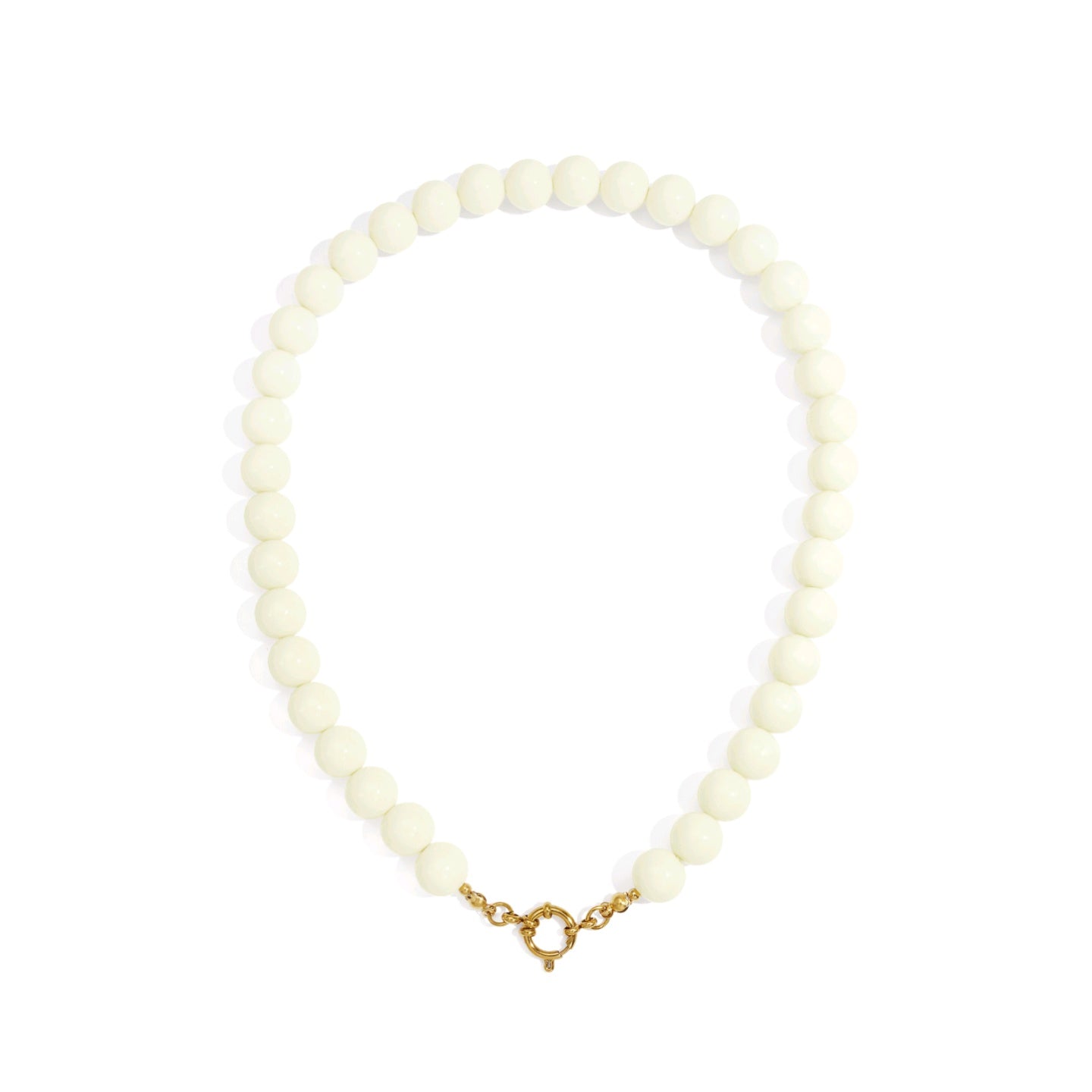 Kralen ketting - Crème