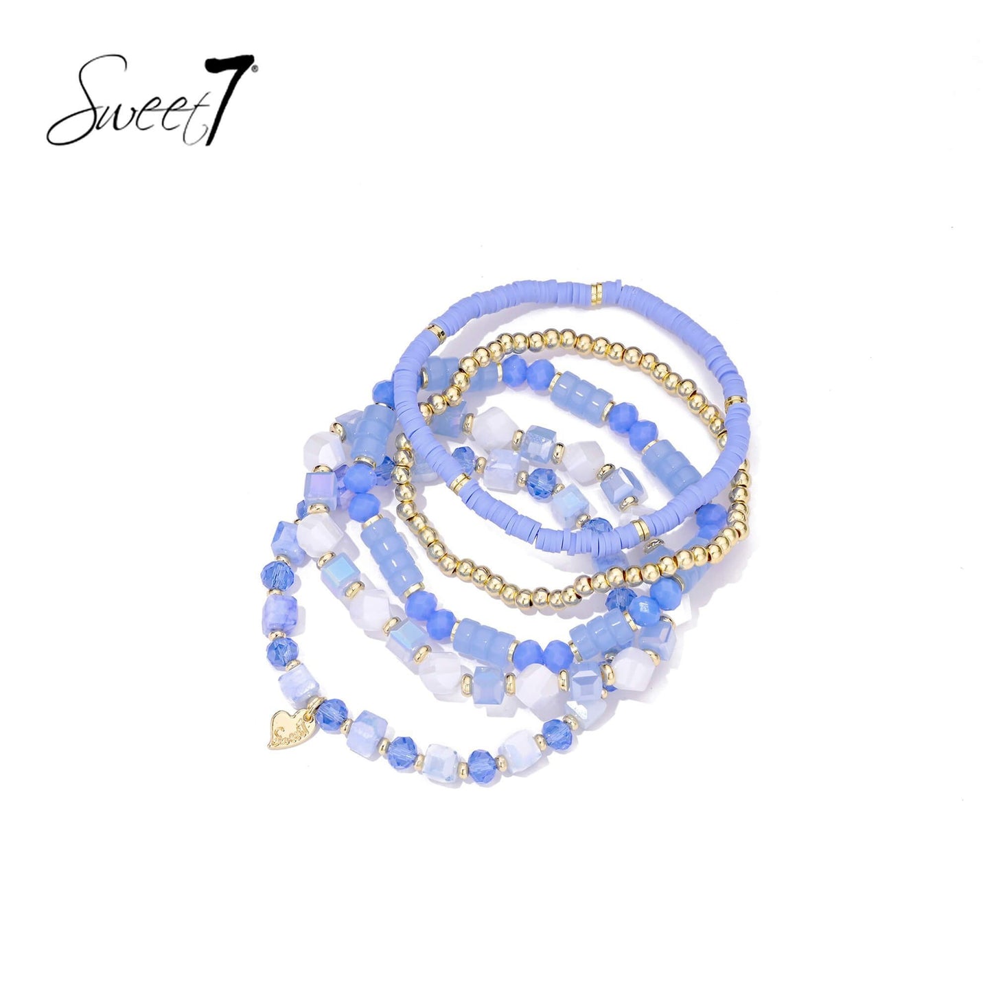 Sweet7 armbanden set - blauw