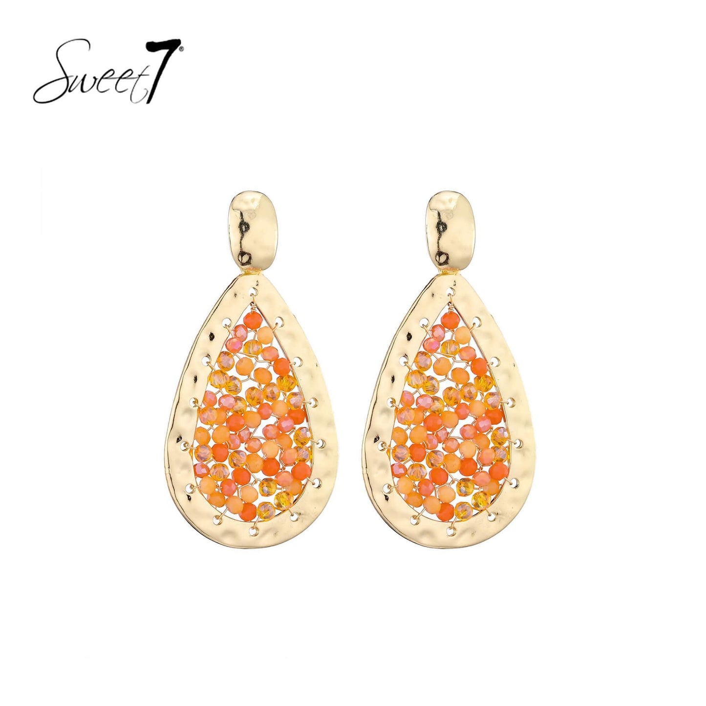 Sweet7 oorbellen - oranje