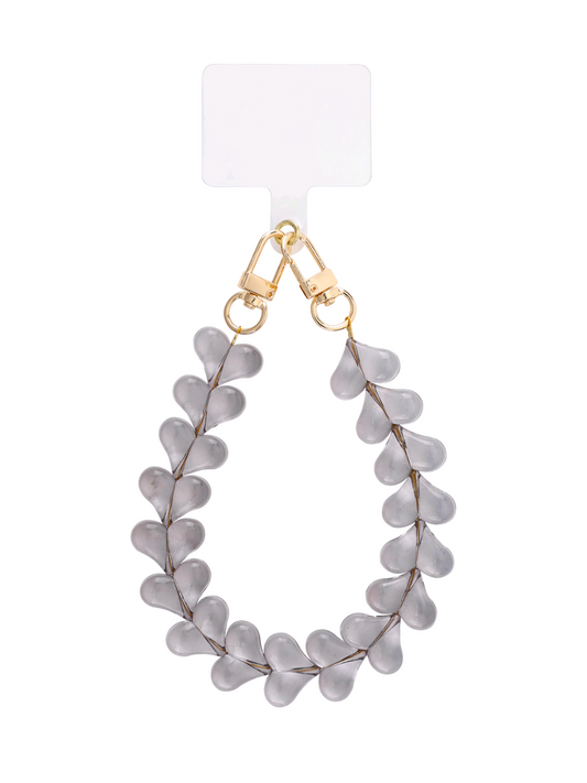 Hart telefoonkoord - grijs