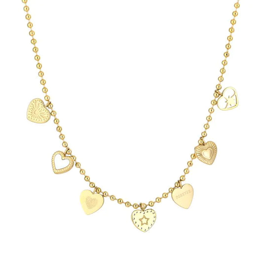 Hartjes bedels ketting - goud