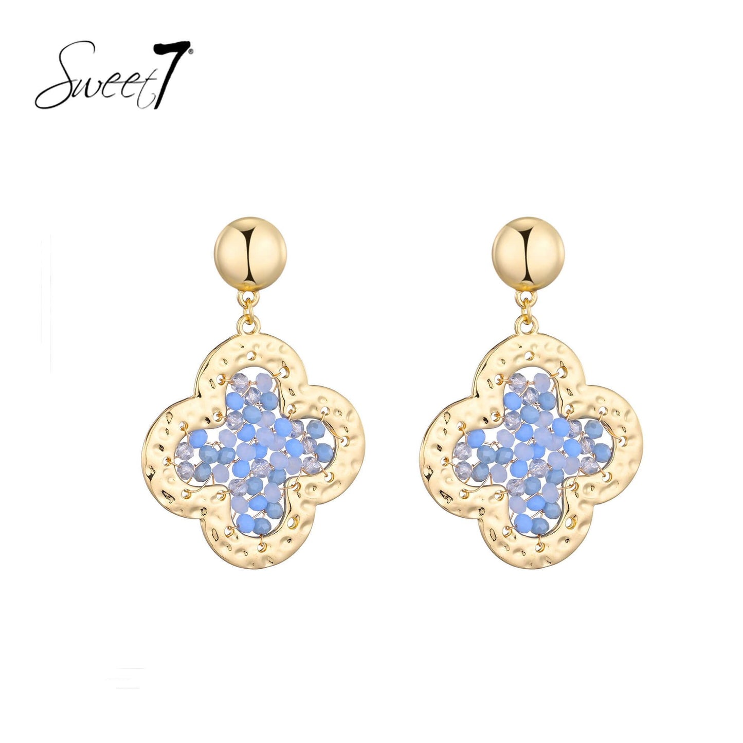 Sweet7 oorbellen - blauw