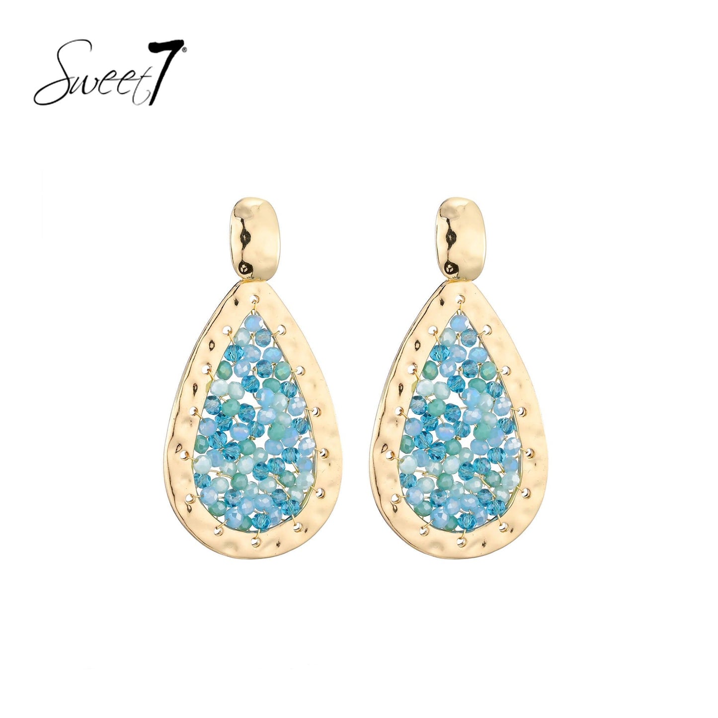 Sweet7 oorbellen - turquoise