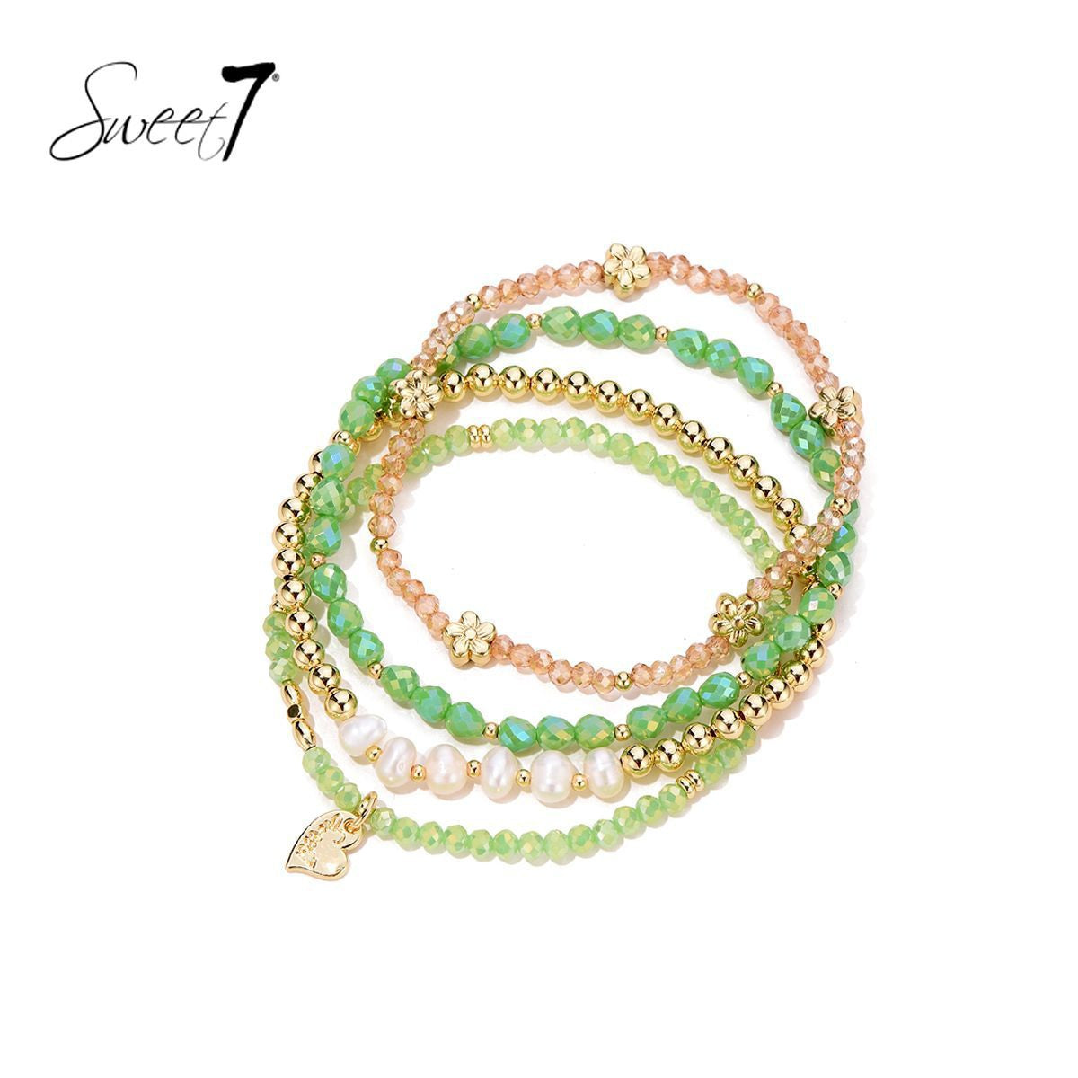 Sweet7 armbanden set - groen