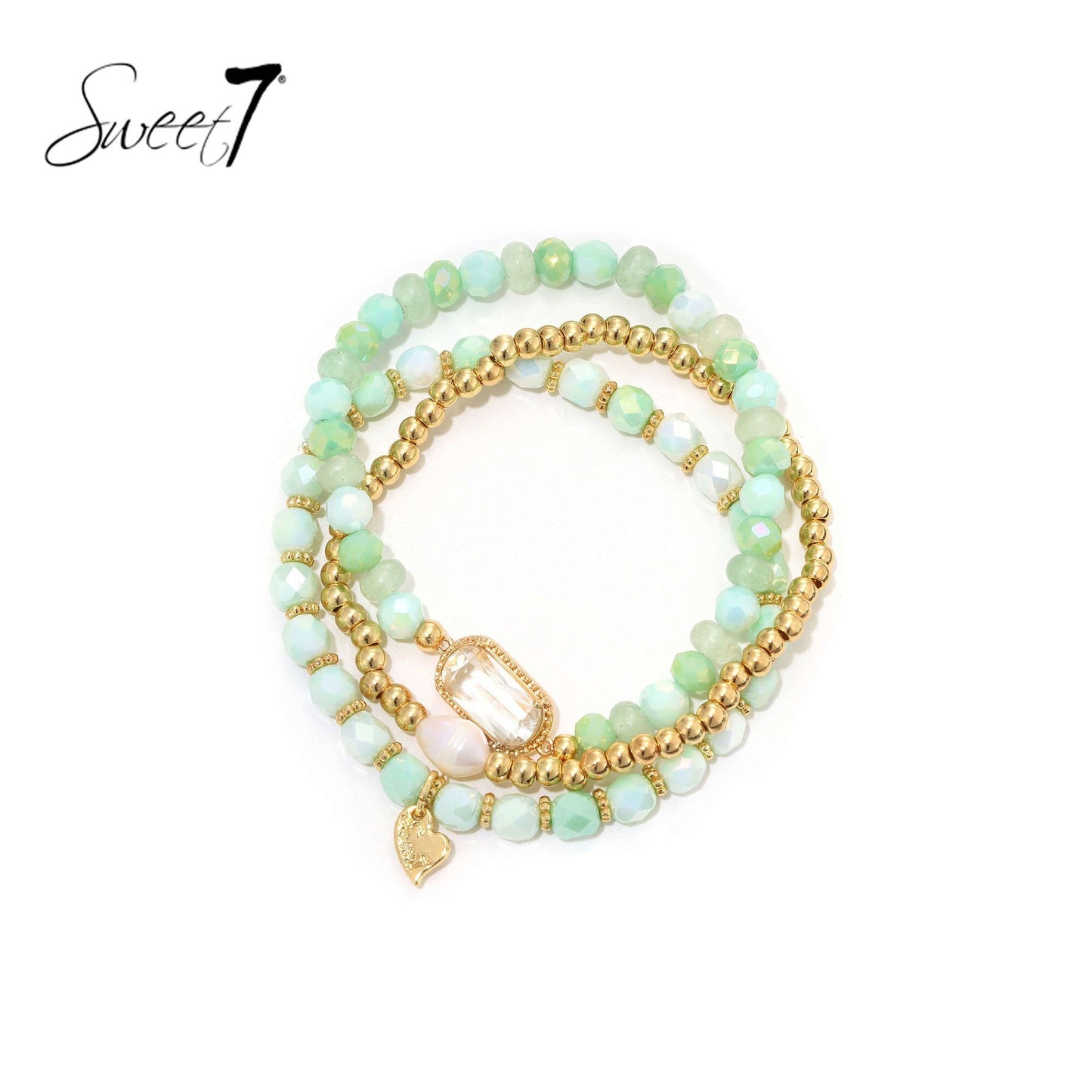Sweet7 armbanden set - groen