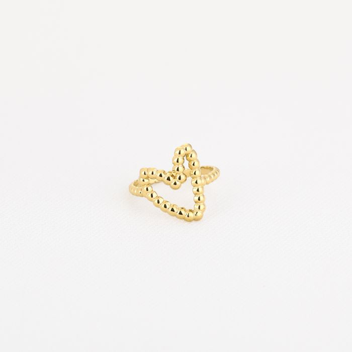 Hartjes dots ring - goud
