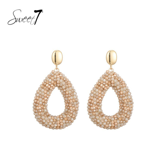 Sweet7 oorbellen - beige