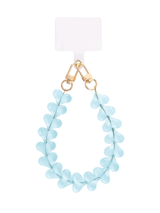 Hart telefoonkoord - lichtblauw