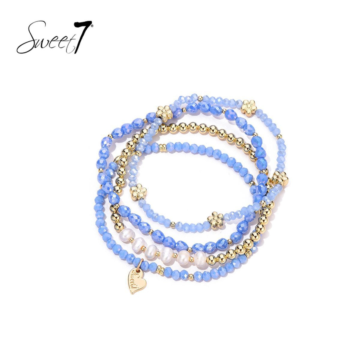 Sweet7 armbanden set - blauw
