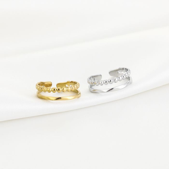 Basic dubbele ring - goud