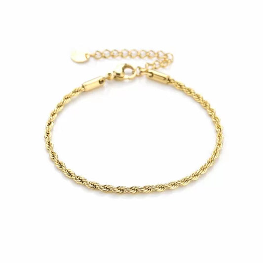 Basic gedraaide armband - goud