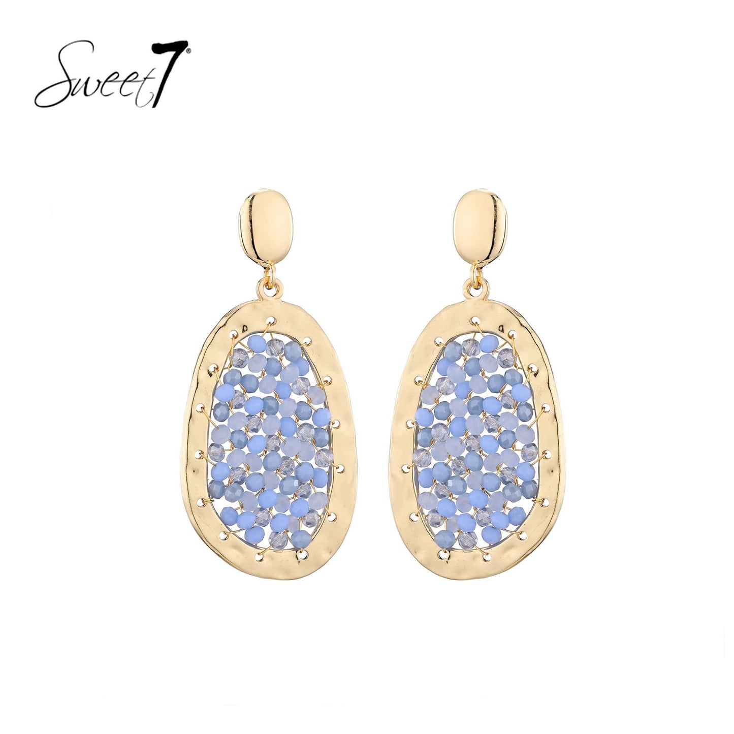 Sweet7 oorbellen - blauw