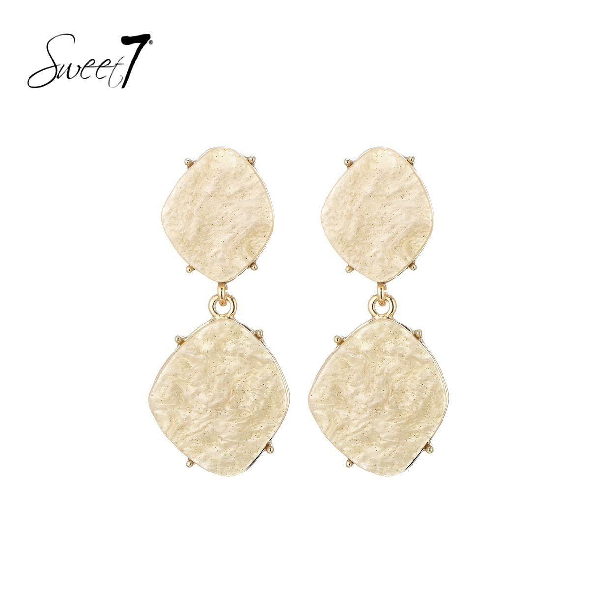 Sweet7 oorbellen - beige
