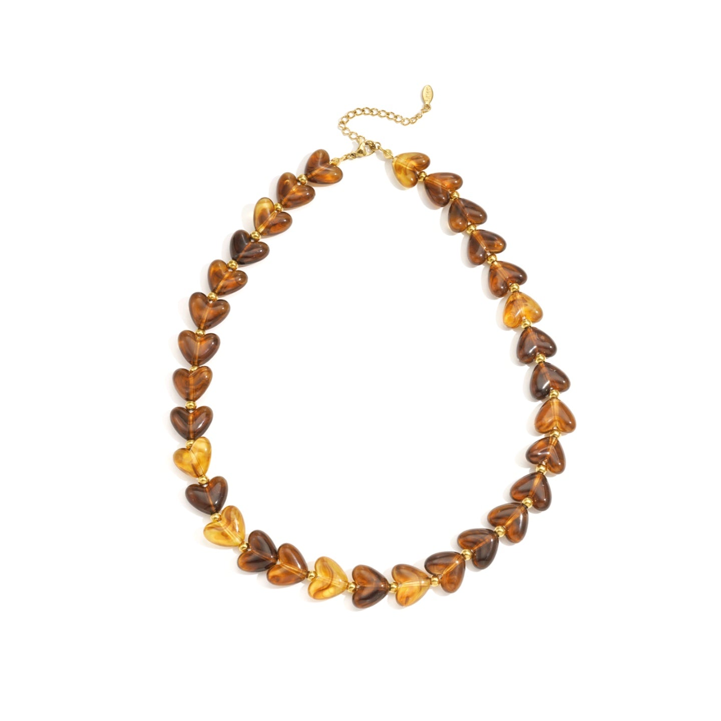 Hartjes ketting - bruin