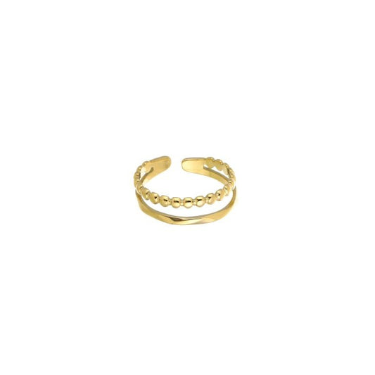 Basic dubbele ring - goud