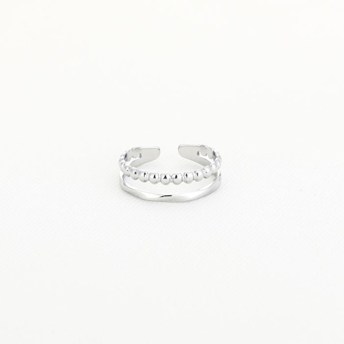 Basic dubbele ring - zilver