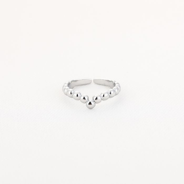 Basic dots ring - zilver