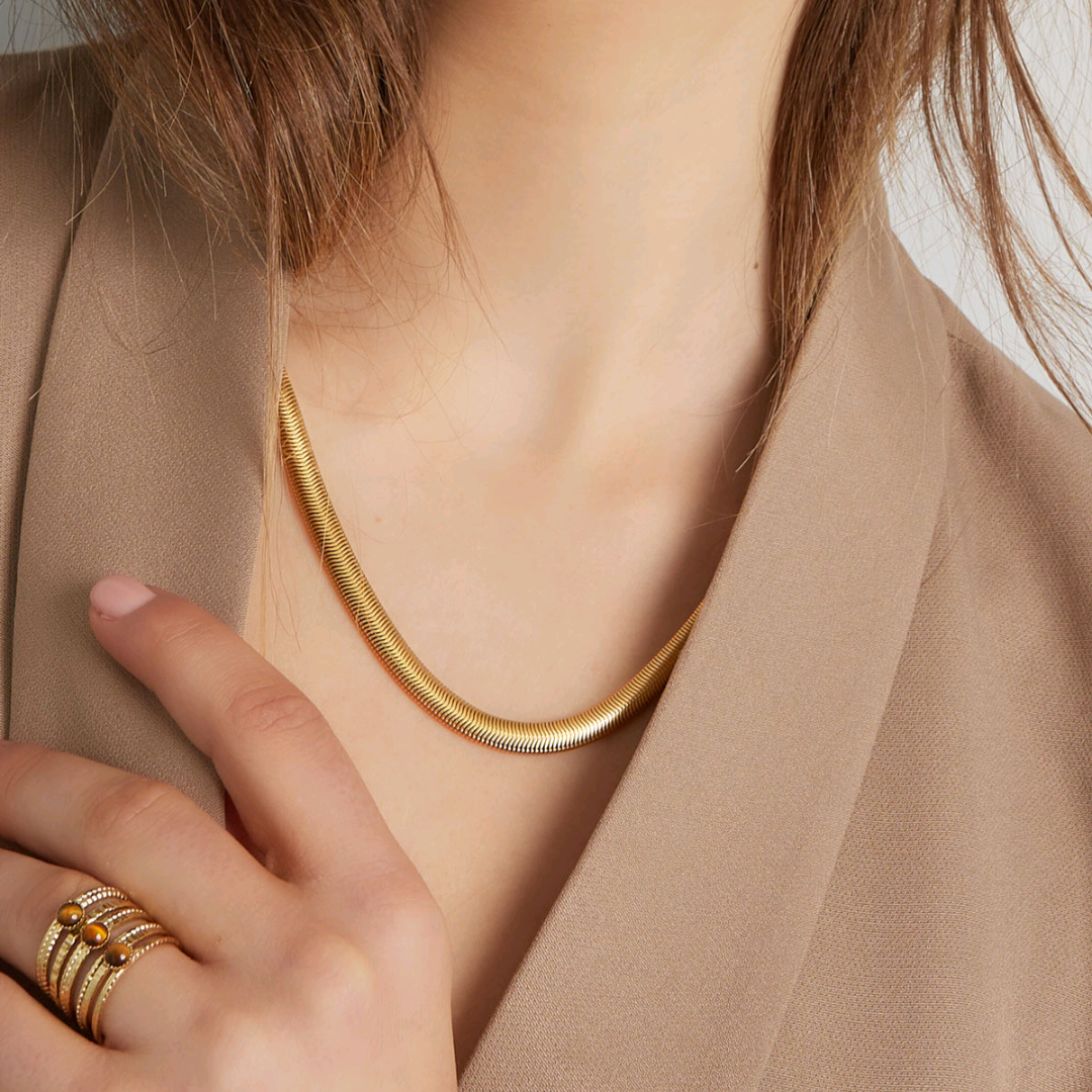 Ketting plat met structuur