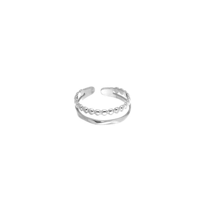 Basic dubbele ring - zilver
