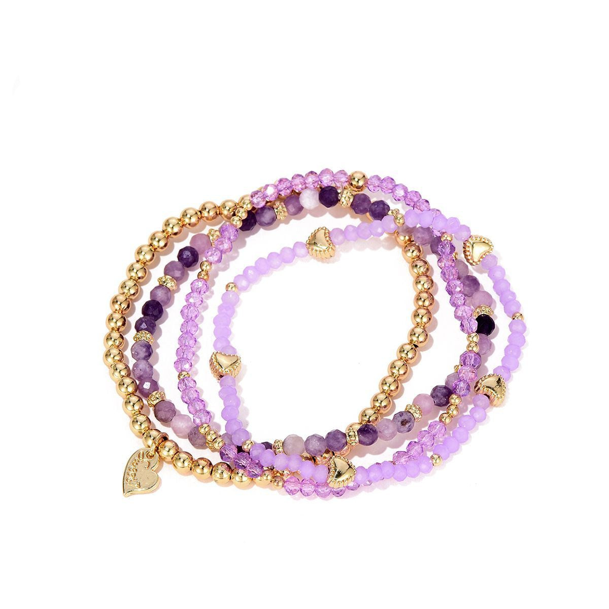 Armbanden set heart - paars