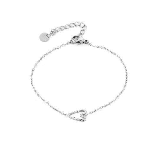 Hartje armband - zilver