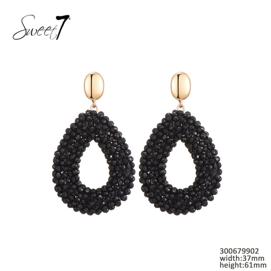 Sweet7 oorbellen - zwart/goud