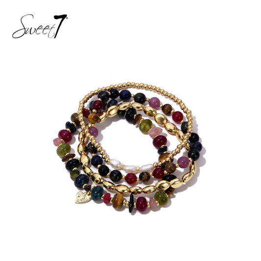 Sweet7 armbanden set multi/goud