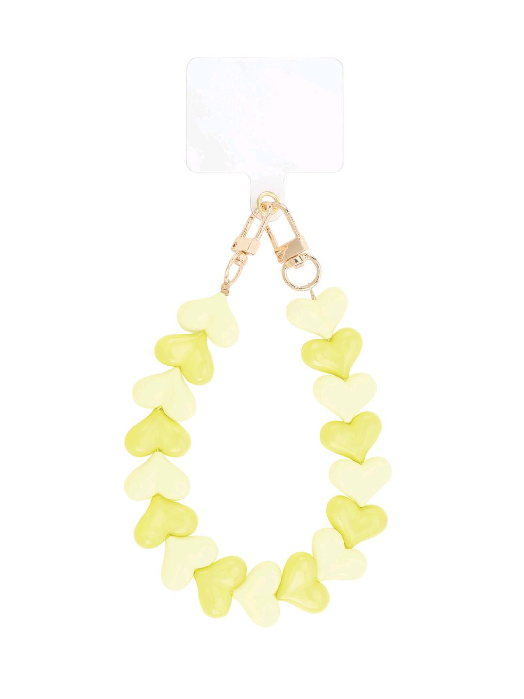 Dubbele hart telefoonkoord - geel