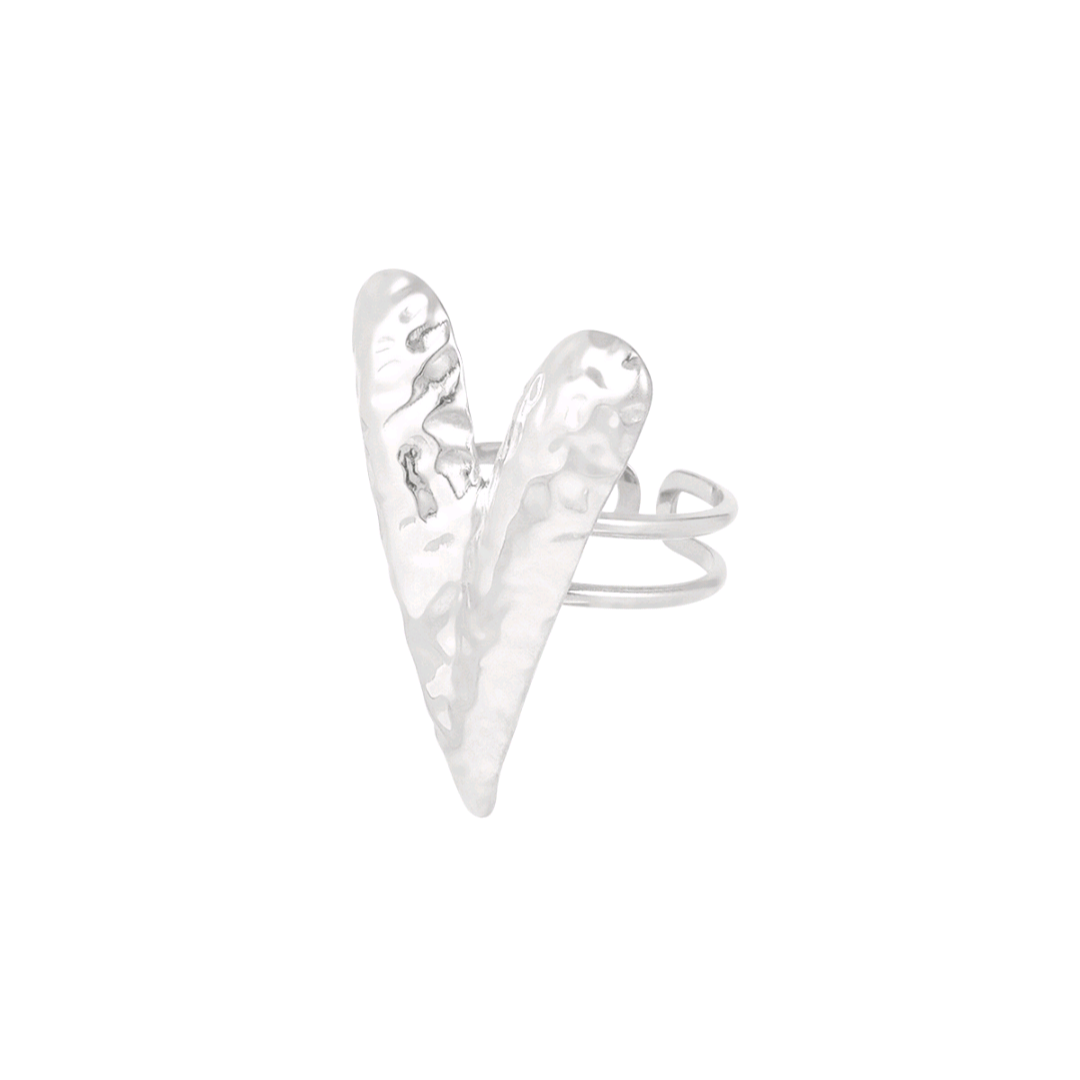 Hartjes ring - zilver