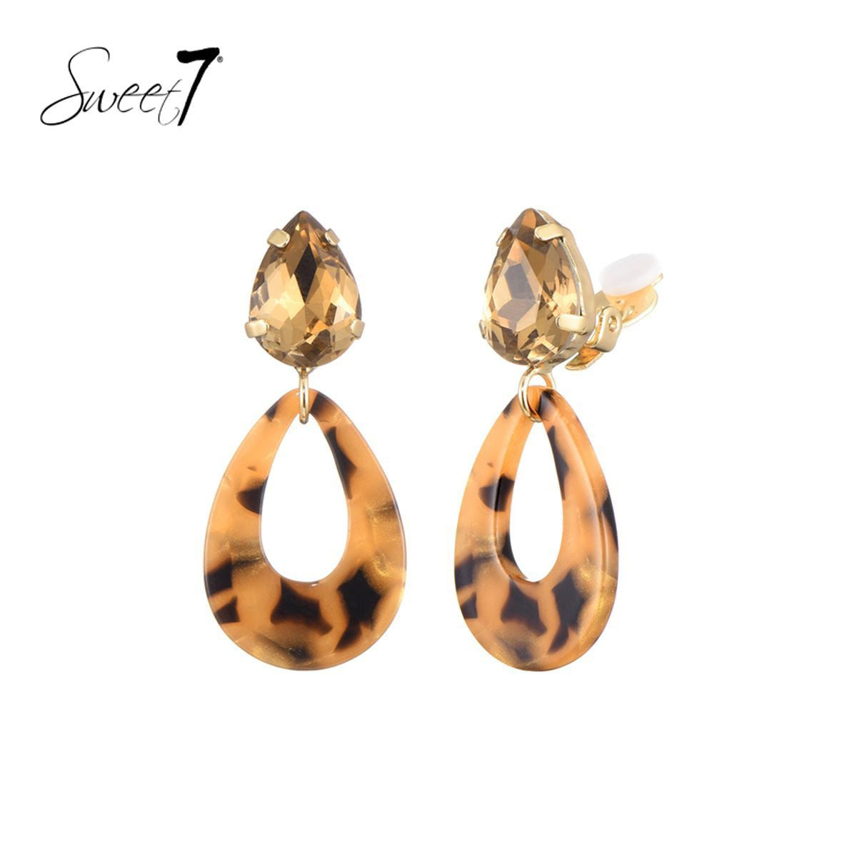 Sweet7 clip oorbellen - print